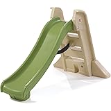 Step2 Naturally Playful Big Folding Slide for Toddlers - Durable Plastic Outdoor Kids Climber with High Side Rails and Grip Handles