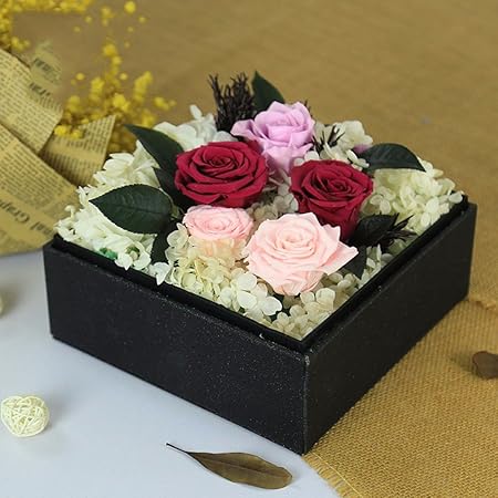 Camera Cafe Regali Di Natale.Fiori Artificiali Dsaaa Creative Vita Eterna Flower Rose Fiori Secchi Confezione Regalo Fiori Di Garanzia L Hotel Cafe Abbigliamento Appartamento Il Soggiorno La Seconda Camera Da Letto Regali Di Natale Amazon It Casa E