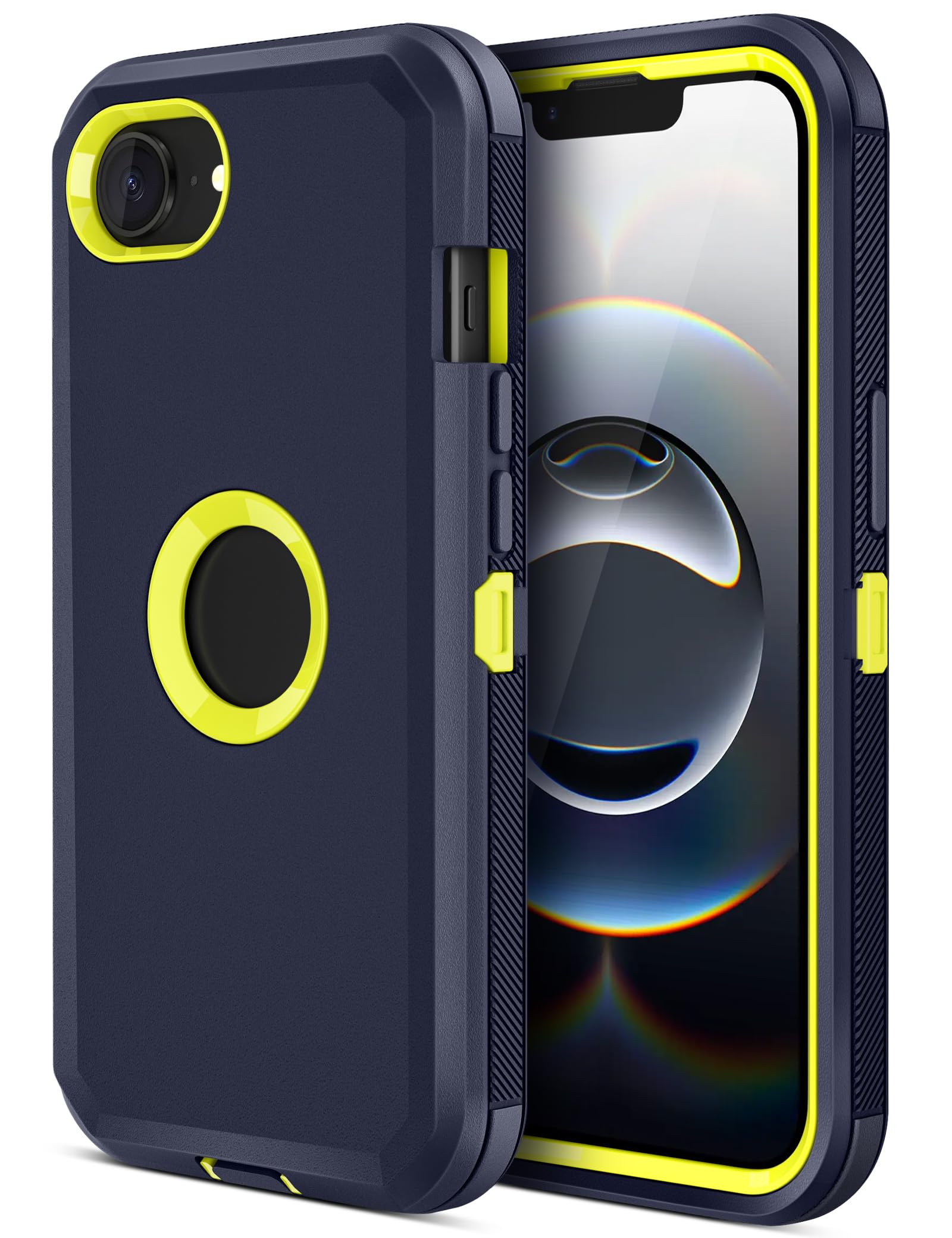 Jiunai for iPhone 16e Case, for iPhone 17e Case Heavy Duty Shockproof Rugged Screenless, Dual Layer Dust Proof Protective, Cell Phone Cover for iPhone 16 e / 17 e 6.1'' Men Women Teen Blue