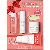 Peach & Lily - Glass Skin Discovery Kit (4 Products) - 1 Cleanser, 1 Essence, 1 Serum & 1 Cream - Skin Care Set - Acne Routine - Travel Essentials - Self Care - Vegan & Cruelty Free - Korean Beauty