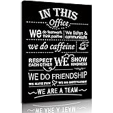 Office Inspirational Canvas Wall Art,Teamwork Motivational painting picture Wall Decor for Office,Workplace encouraging poster print artwork 12X16