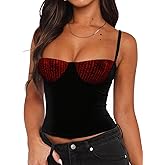 Women Sexy Sequin Bra Tank Top Dressy Metallic Sparkly Holiday Festival Shirt