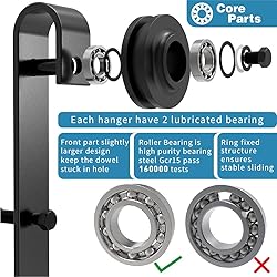 ZEKOO 12 FT Double Track Bypass Barn Door Hardware
