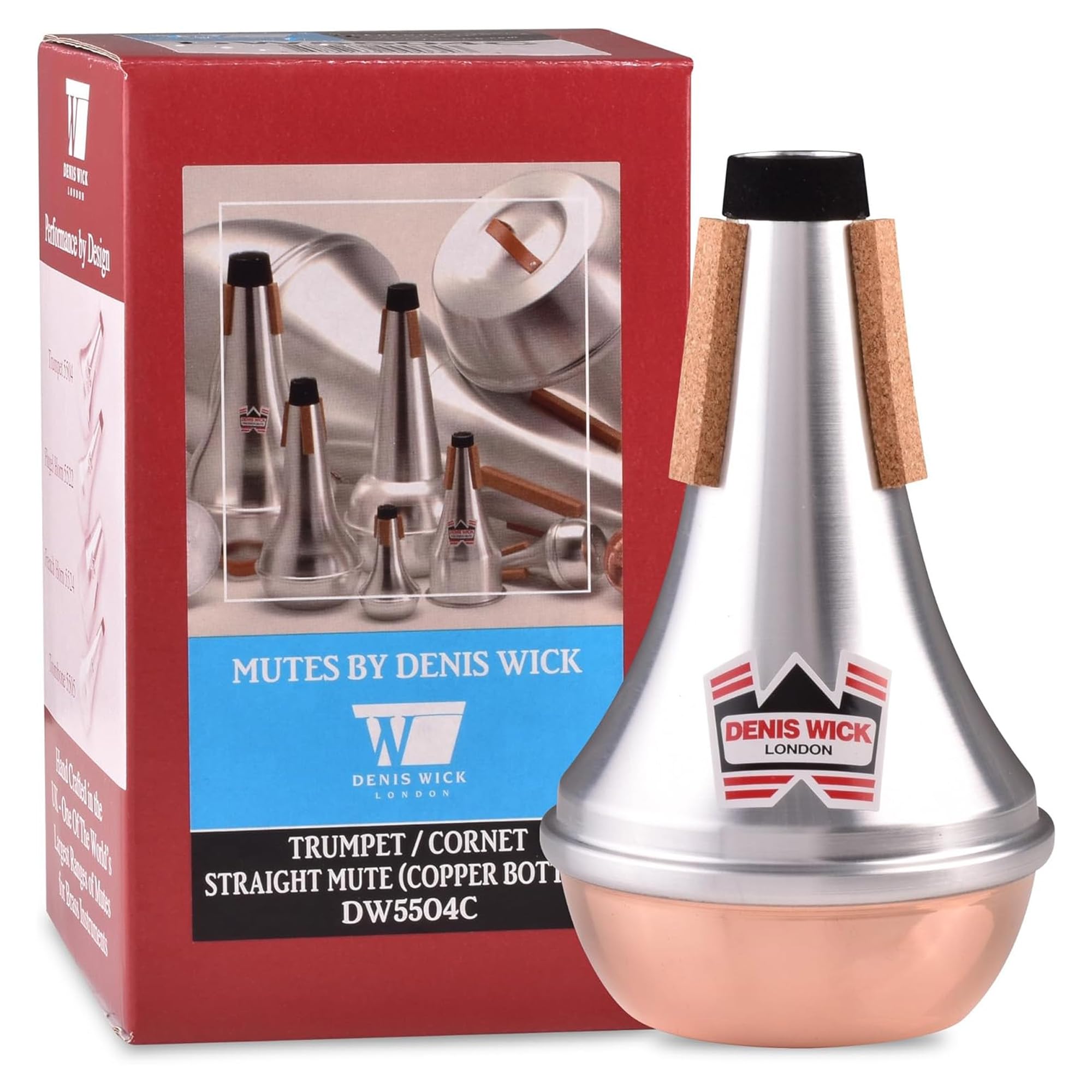 Denis Wick 5504C Straight Mute for Bb Cornet or Trumpet, Aluminium with Copper Bottom