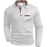 Mens Long Sleeve Polo Shirts Button Casual Tee Collared Men Golf T Shirts Sweatshirts