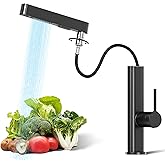Kitchen Faucets with Pull Down Sprayer, 2-Mode Sprayer, 360°Swivel, 17" Retractable Hose, Quick Install, 304 Stainless Steel, EPDM Inlet Hose, Single Hole Kitchen Sink Faucet for Kitchen, RV and Bar