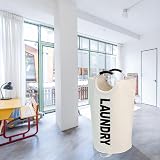 Maxsilan 125L X-Large Collapsible Laundry Basket - Beige Freestanding Hamper view 7