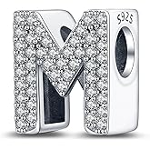 Annmors Charms Initial Letter Z Charm Alphabet Dangle Beads Happy Birthday Charms for Bracelet and Necklace Valentine's Day Mother's Day Gift
