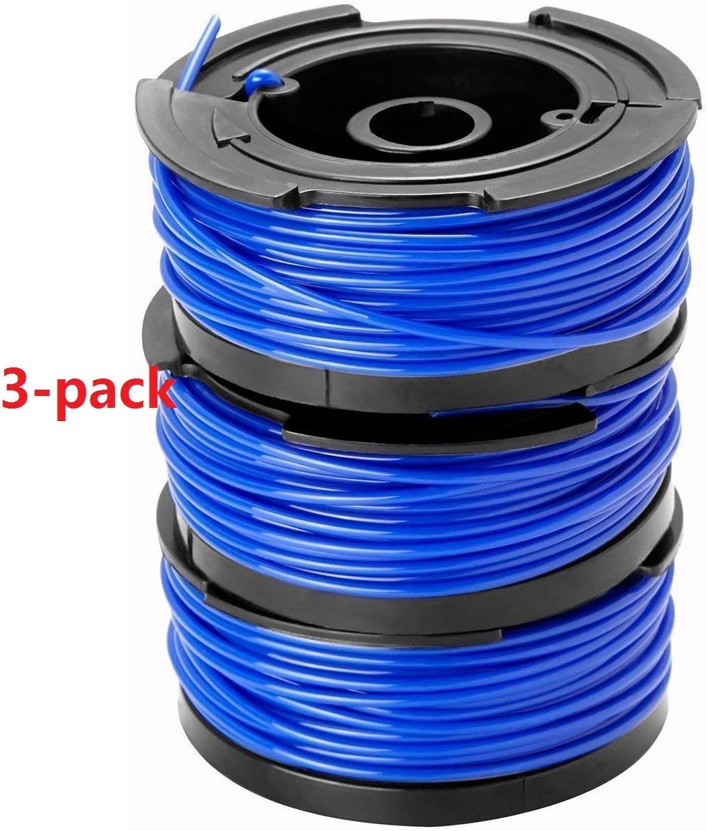 SJT. Line String Trimmer Replacement Spool,40ft 0.065" Spool for Black&Decker String Trimmers (Replacement Autofeed Spool), 3-Pack Grass Trimmer line (Compatible with AF-100)