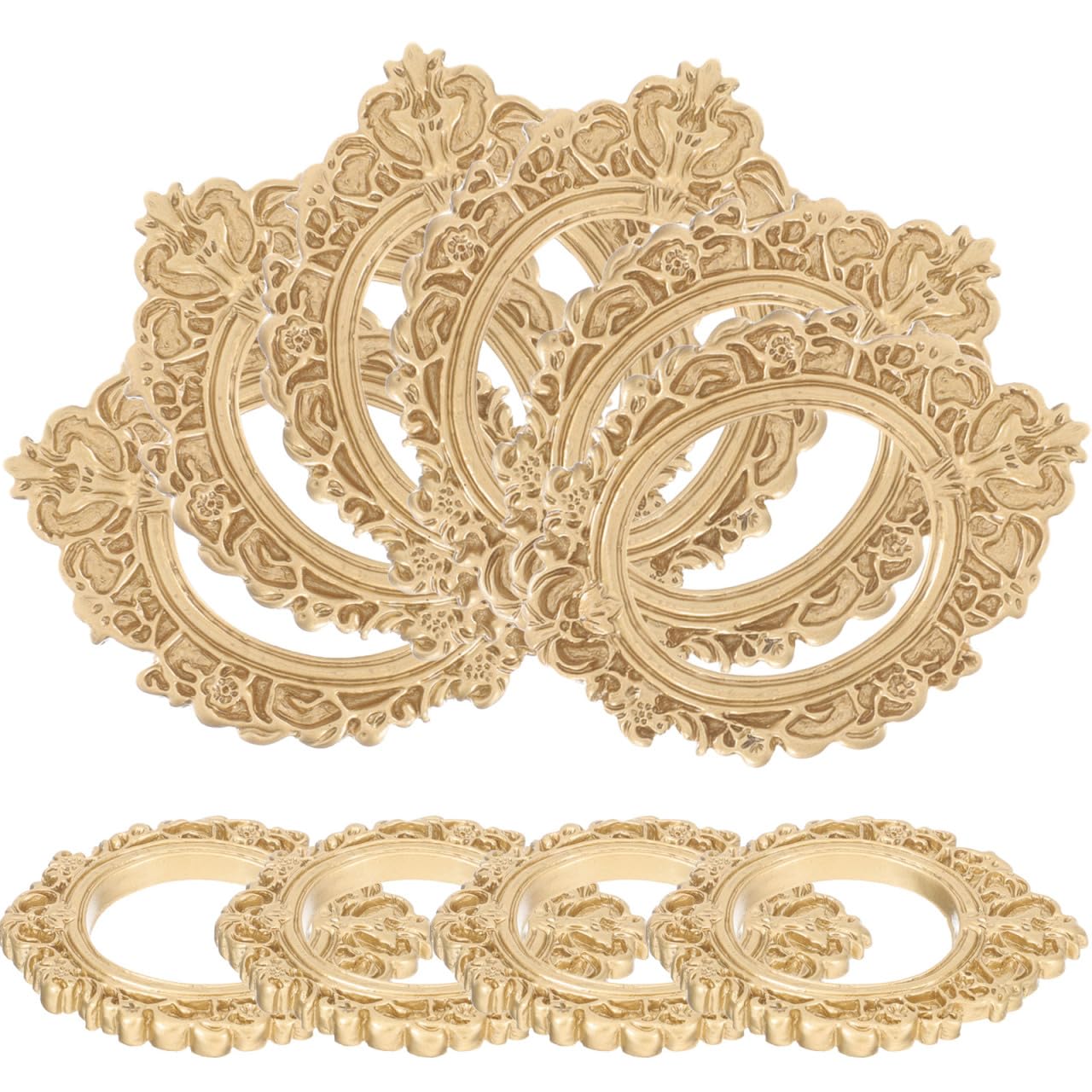 Photo 1 of 10Pcs Mini Resin Photo Vintage for DIY Crafts Doll House Decor and Phone Case Accessories Sturdy Gold Miniature Picture Frames