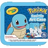 Crayola Pokémon Squirtle Coloring Art Case (71+ pcs), Kids Art Set, Coloring Pages and Markers, Pokemon Toys, Gift for Kids, 4+