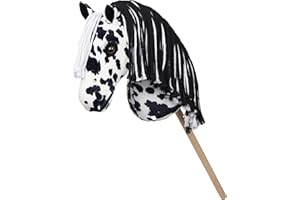 LeMieux Hobby Horse Dakota - Black and White Appaloosa - Realistic Head - Perfect for Kids