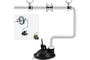 OROOTL Fishing Line Spooler Fishing Line Winder Spool Tool Adjustable Fishing Reel Spooler with Suction Cup Portable Aluminum Reel Line Spooling Station Machine Winding Device