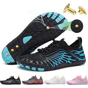 Grounding Shoes with Copper for Women Men with Wide Toe Box, Healthy & Non-Slip Breathable Barefoot Water Shoes Beach Pool Aq