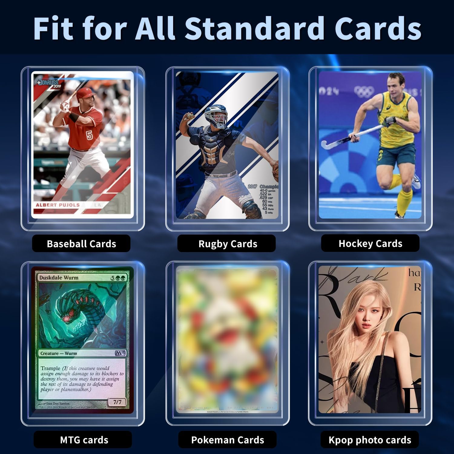 200 Card Sleeves Top Loaders for Cards, Toploaders Premium Baseball Card Sleeve Hard Plastic, 3