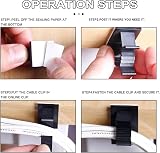 Viaky 30PCS Black Adjustable Cable Clips Self-Adhesive Wire Organizers Holder view 6