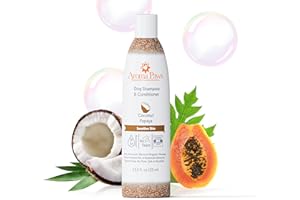 Aroma Paws Dog Shampoo and Conditioner - Aromatic Tearless Shampoo for Cleansing, Grooming, and Conditioning Sensitive Skin - Moisturizing Shampoo for Dogs and Puppies - Coconut Papaya 13.5 oz