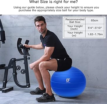 5 below exercise ball