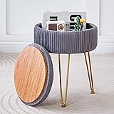 Cpintltr Velvet Foot Rest Stool Multipurpose