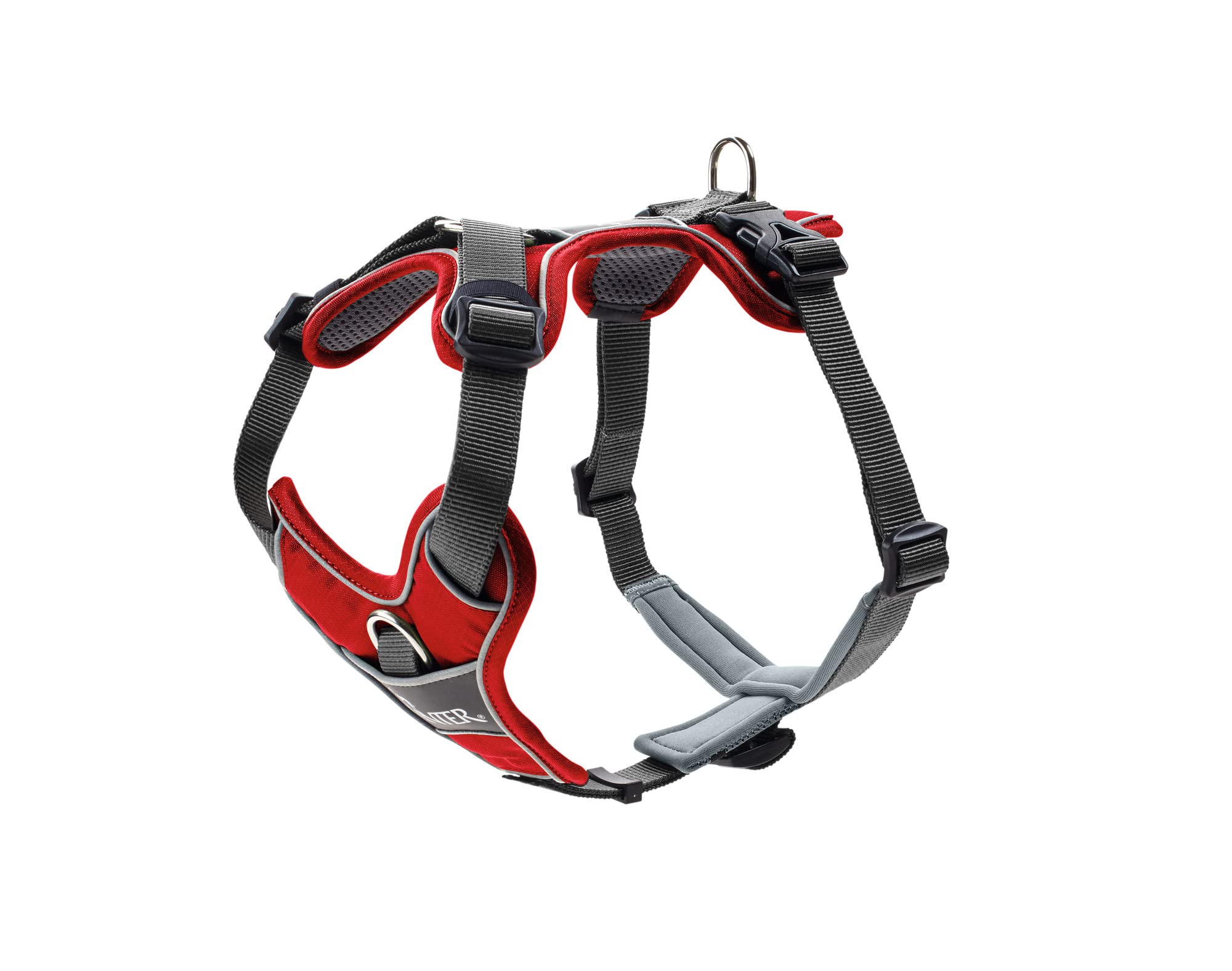 HUNTER Divo Dog Harness, XS, 34-47 cm, Red/Grey — image 1