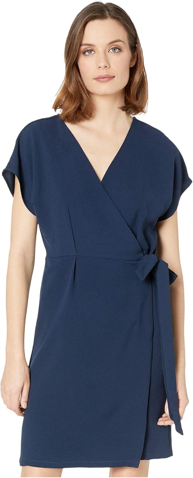 bobeau crepe wrap dress