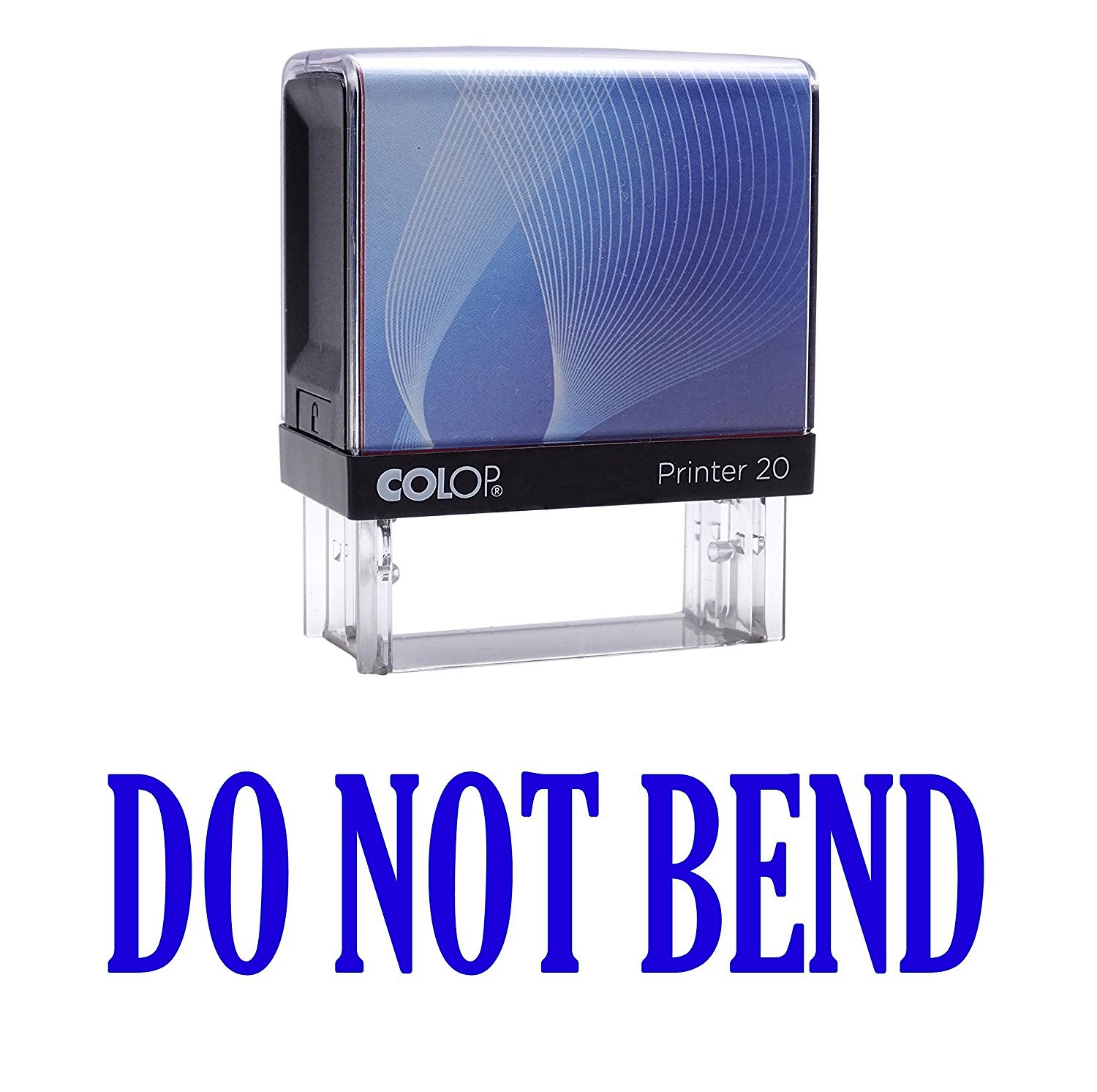 DO NOT Bend Self Inking Rubber Stamp Small Blue Ink Office Stock Stamp Colop Stamper