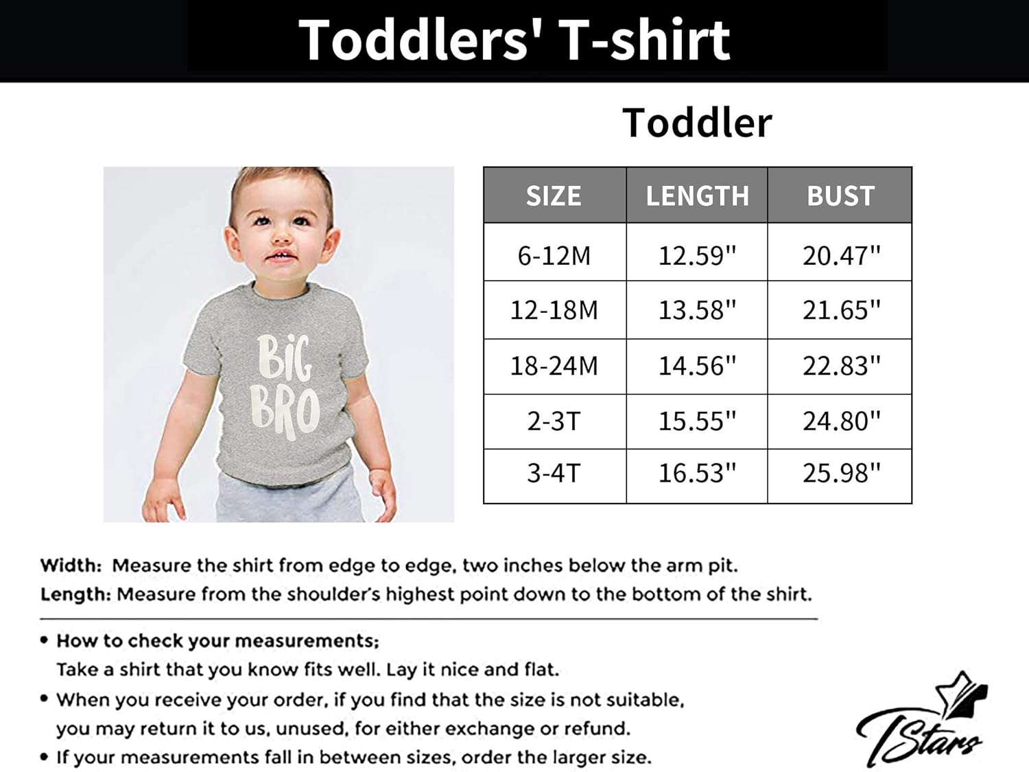 Big Bro T Shirt for Toddler Baby Boys Little Brother Graphic Short Sleeve Tee Shirts Infant: Clothing