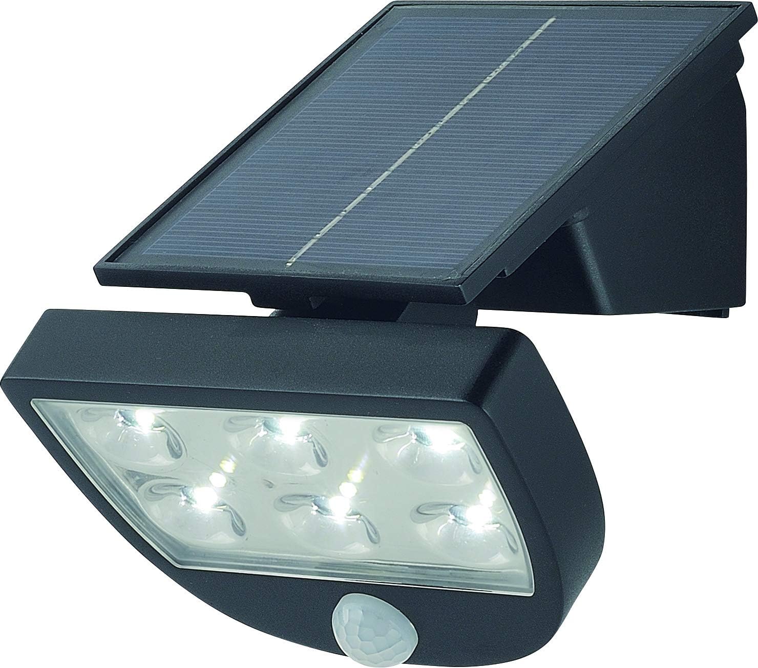 Voltman DIO065020 Solar Wall Light with Motion Sensor 150 Lumen 6500 K IP44 Black, 150 lm