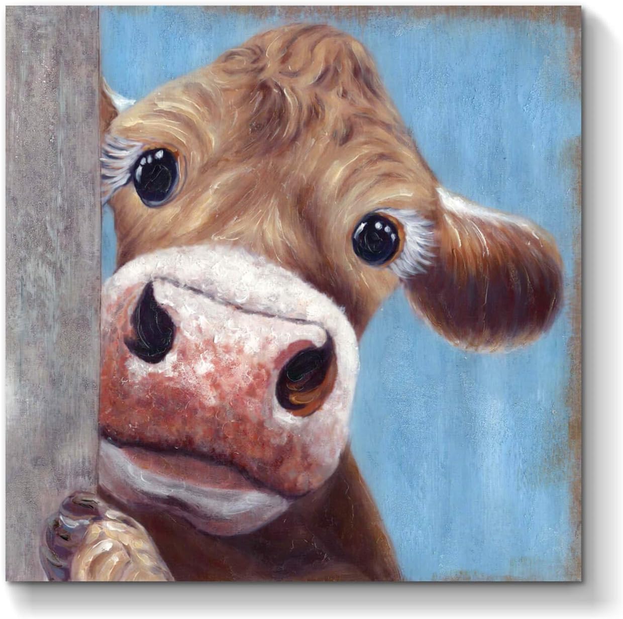 Amazon.com: Cow Artwork Canvas Wall Art 