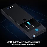 Sabrent USB 3.0 Enclosure 5Gbps 2.5/3.5 Stir USB HDD SSD EC-KSL3 view 4