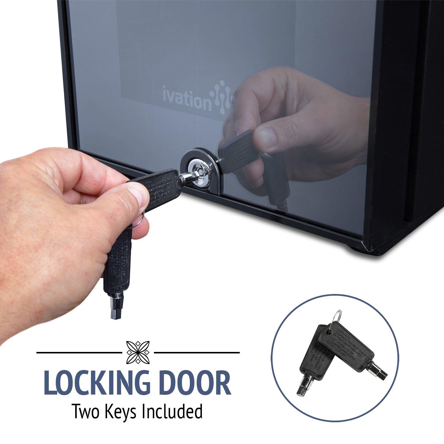 Ivation 18 Bottle Thermoelectric Wine Cooler/Chiller Door Lock