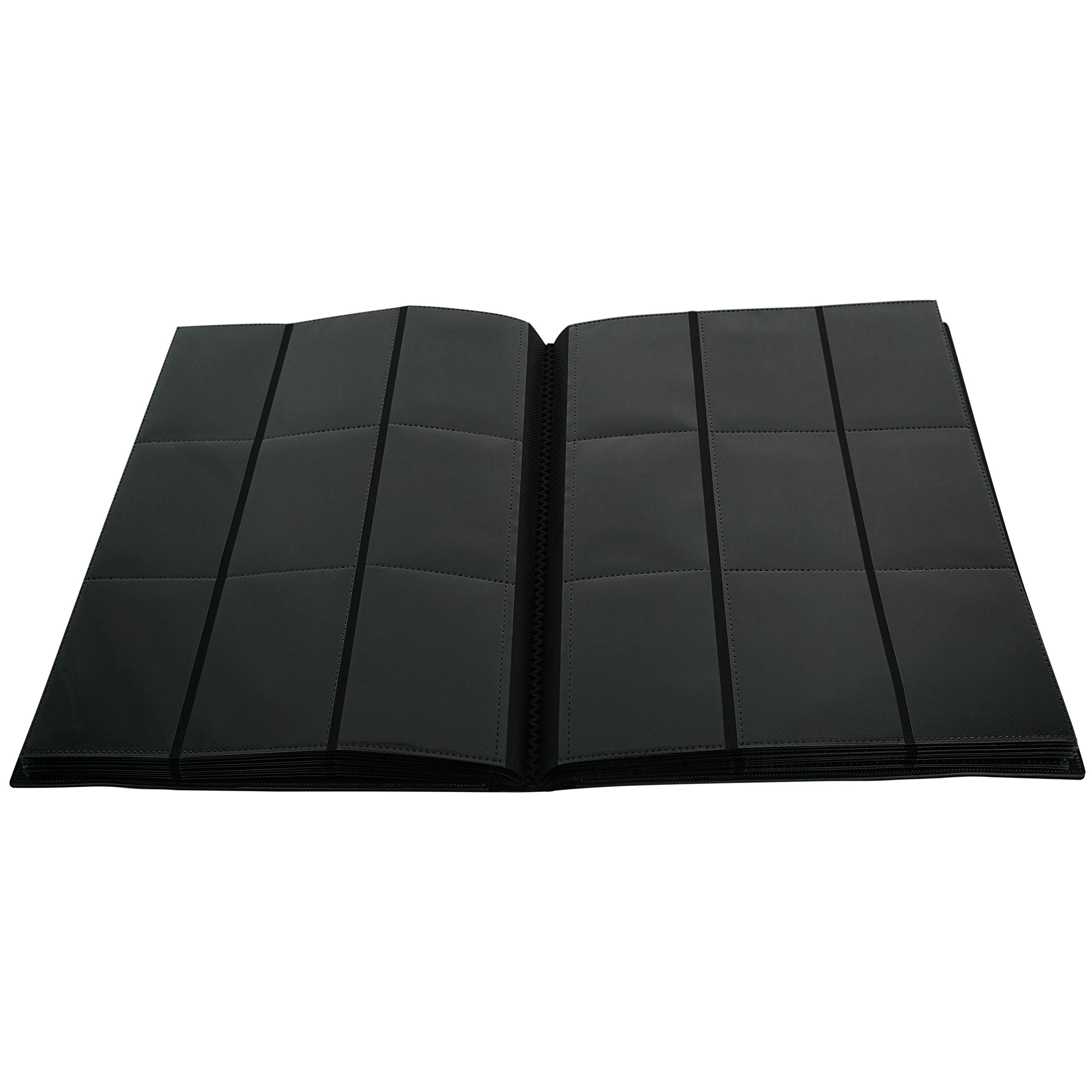 Vault X 9 Pocket Trading Card Strap Binder, 360 cards, Standard, 20 Side-Loading Pages, Folder for Collectible Card Games, Sports, TCG (Black)