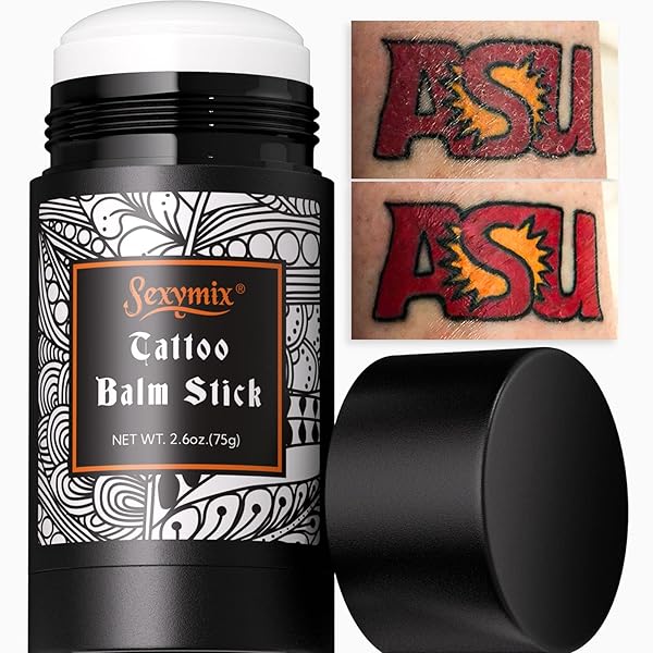SEXY MIX TATTOO AFTERCARE TATTOO BALM, TATTOO ENHANCER FOR OLD TATTOO CREAM, GENTLE INGREDIENTS TATTOO CARE, TATTOO LOTION COLOR ENHANCEMENT, MOISTURIZING SKIN STICK (UNSCENTED, 2.65OZ)