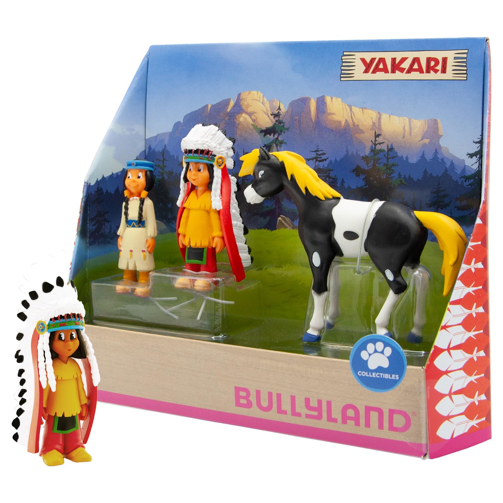 Bully Country 43309 – Yakari Figurine in Gift Box Set, 3 Pieces
