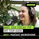 Shure MV7+ Podcast Microphone with USB-C XLR Outputs LED Touch Panel view 5