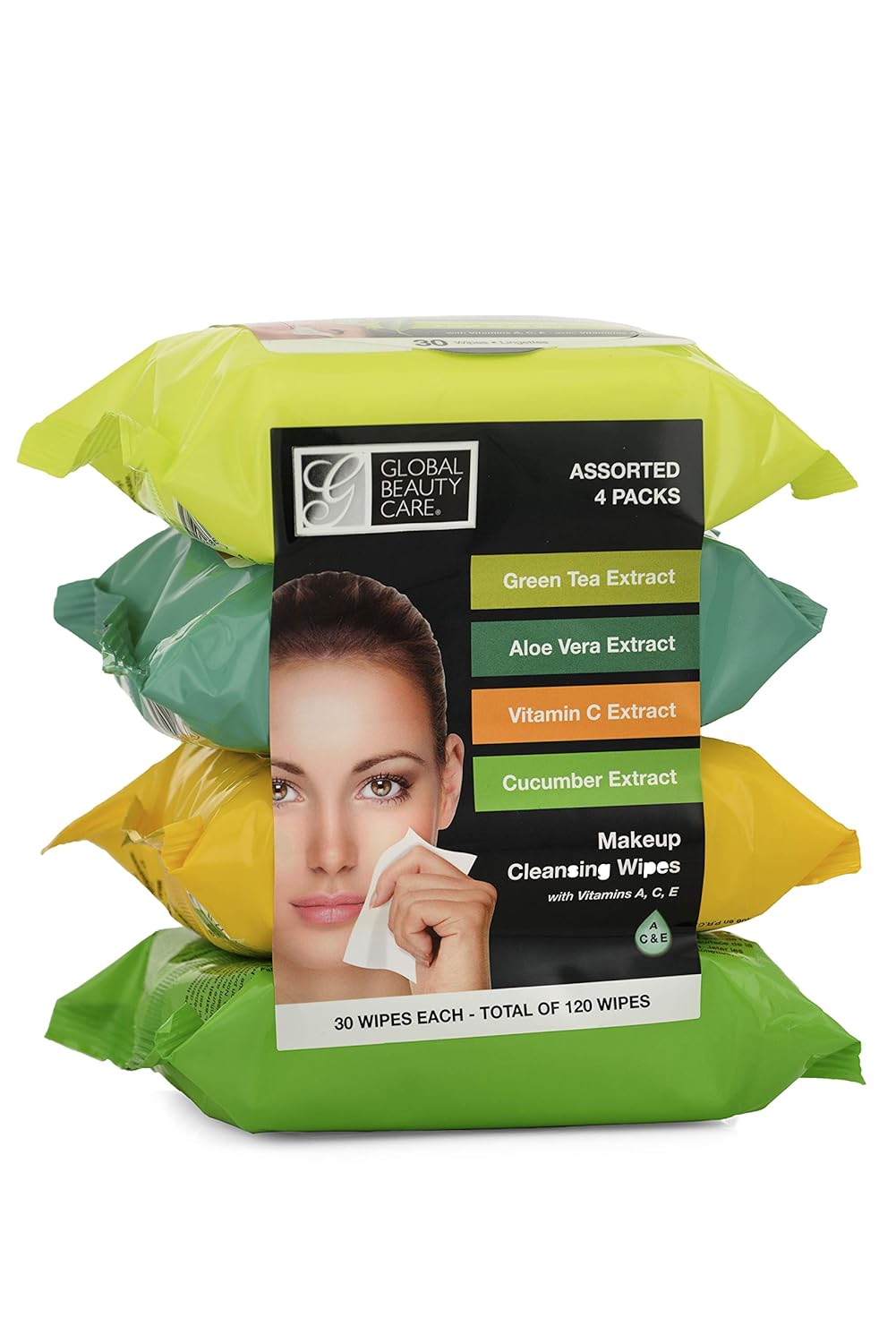 Makeup Cleansing Wipes- GreenTea/ AloeVera/ VitaminC/ Cucumber