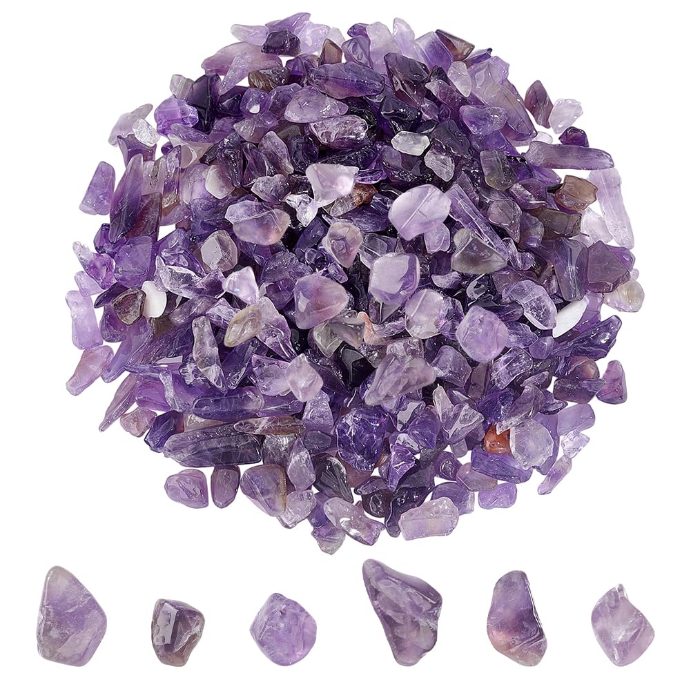 SUNNYCLUE 1 Box 100g Amethyst Chip Beads Chakra Chip Stones Irregular Gemstones Healing Energy Polishing Crystal Chips for Jewellery Making DIY Craft Decoration Bracelet Necklace Supplies Accessories