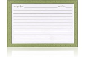 Meadowsweet Kitchens Recipe Card Set - 25 Double Sided Recipe Cards 4 x 6 Inch, Perfect Size Blank Cards for a Recipe Card Bo