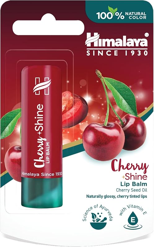 Cherry Shine Lippenbalsam mit Kirschkernöl und Vitamin E | Natürlich glänzendes Finish | Pflegt, befeuchtet und schützt die Lippen, 4,5 g