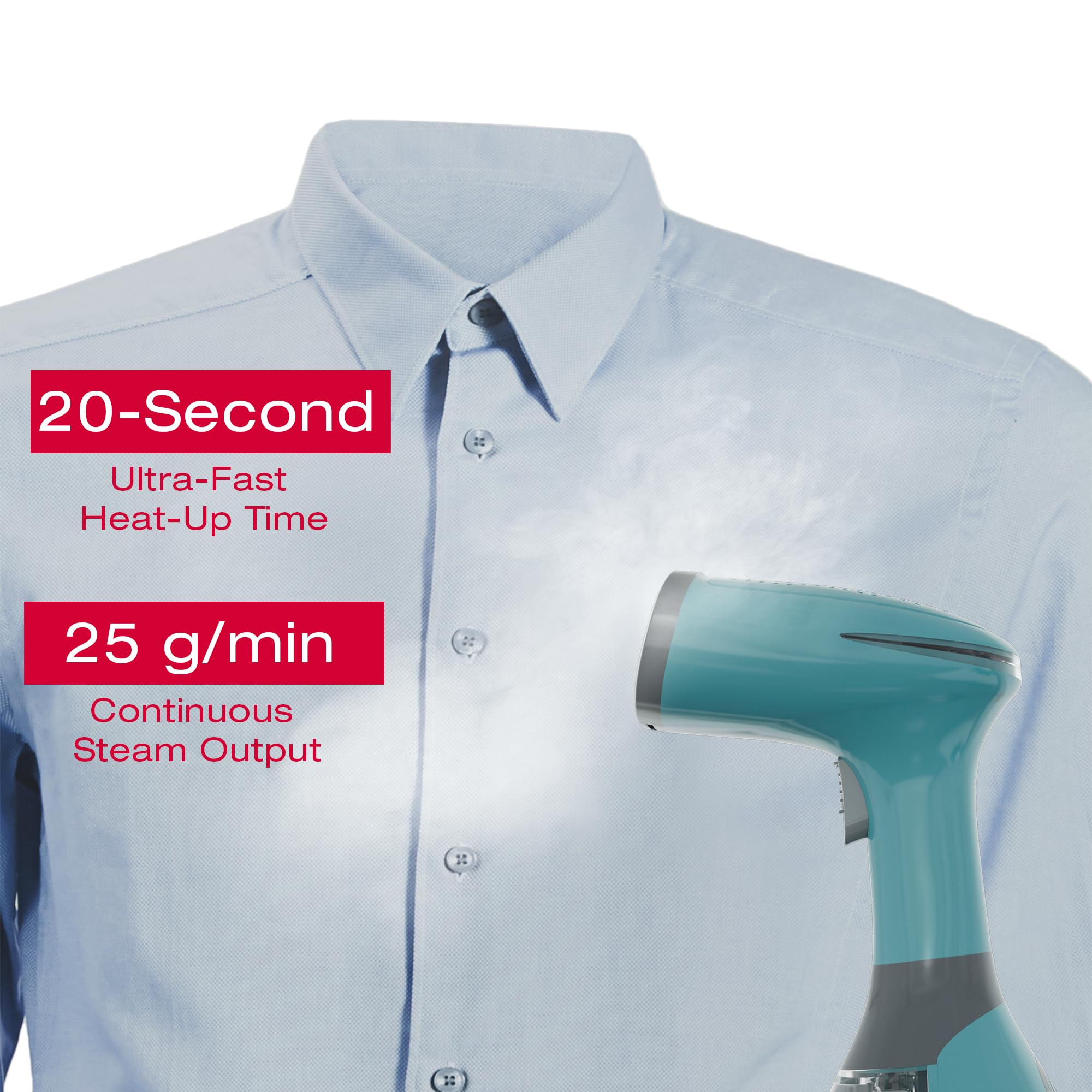 SINGER Handheld Garment Steamer | 1500W Powerful Steam | 20s Fast Heat-Up | 280ML Detachable Tank | Auto Shut-Off | Professional Wrinkle Remover for Clothes, Curtains & Upholstery