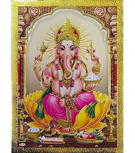 thumbnail image 2 of Laxmi Ji Blessing Poster - 7x5 Inch Hindu God Print Unframed Art Print 2 of 11