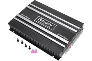 TUCKBOLD Car 12V 4 Channel Car Amplifier Stereo Audio 2800W Compatible | 4 Channel Car Amplifier Black 1 Pcs