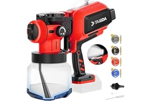 TAIRDA Automatic Paint Sprayer Compatible for Milwaukee 18v Battery(NO Battery), Cordless Electric HVLP Paint Sprayers with Auto-spraying, Brushless Motor, LED light, For Fence Wall Cabinet(Bare Tool)