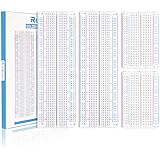 4PCS Breadboards Kit Include 2PCS 830 Point 2PCS 400 Point Solderless Breadboards for Proto Shield Distribution Connecting Bl