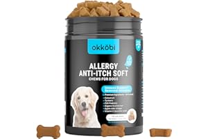 Dog Allergy Chews - 150 Pcs - Allergy Relief for Dogs - Supplements for Itchy Skin & Paw Licking - US Formula with Probiotics