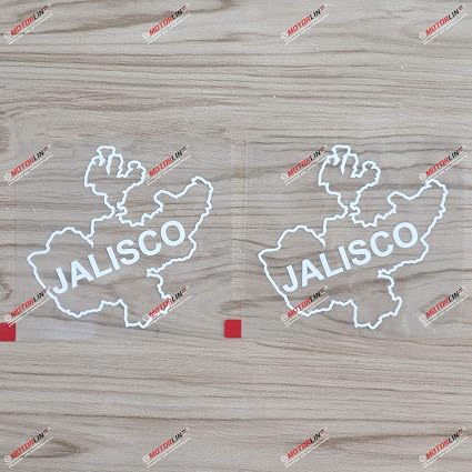 3s Motorline 2x White 4 Jalisco State Of Mexico Mexican Map Outline Decal Sticker Car Vinyl No Bkgrd Amazon In Car Motorbike