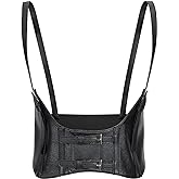 LEACOOLKEY Women Fashion Body Waist Belt Steampunk Underbust Corset Belt for Dress