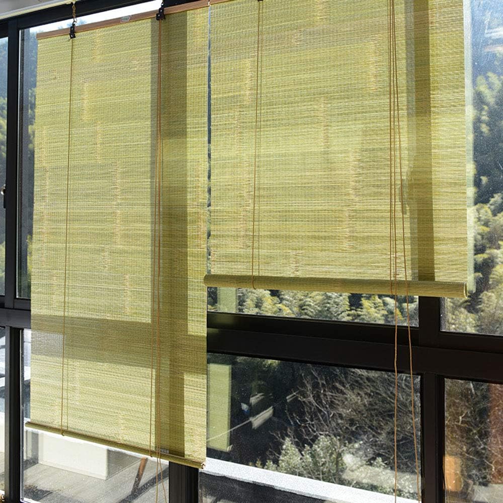 CMJM Bamboo Shades for Windows Bamboo Roll Up Blinds Sun Shade for