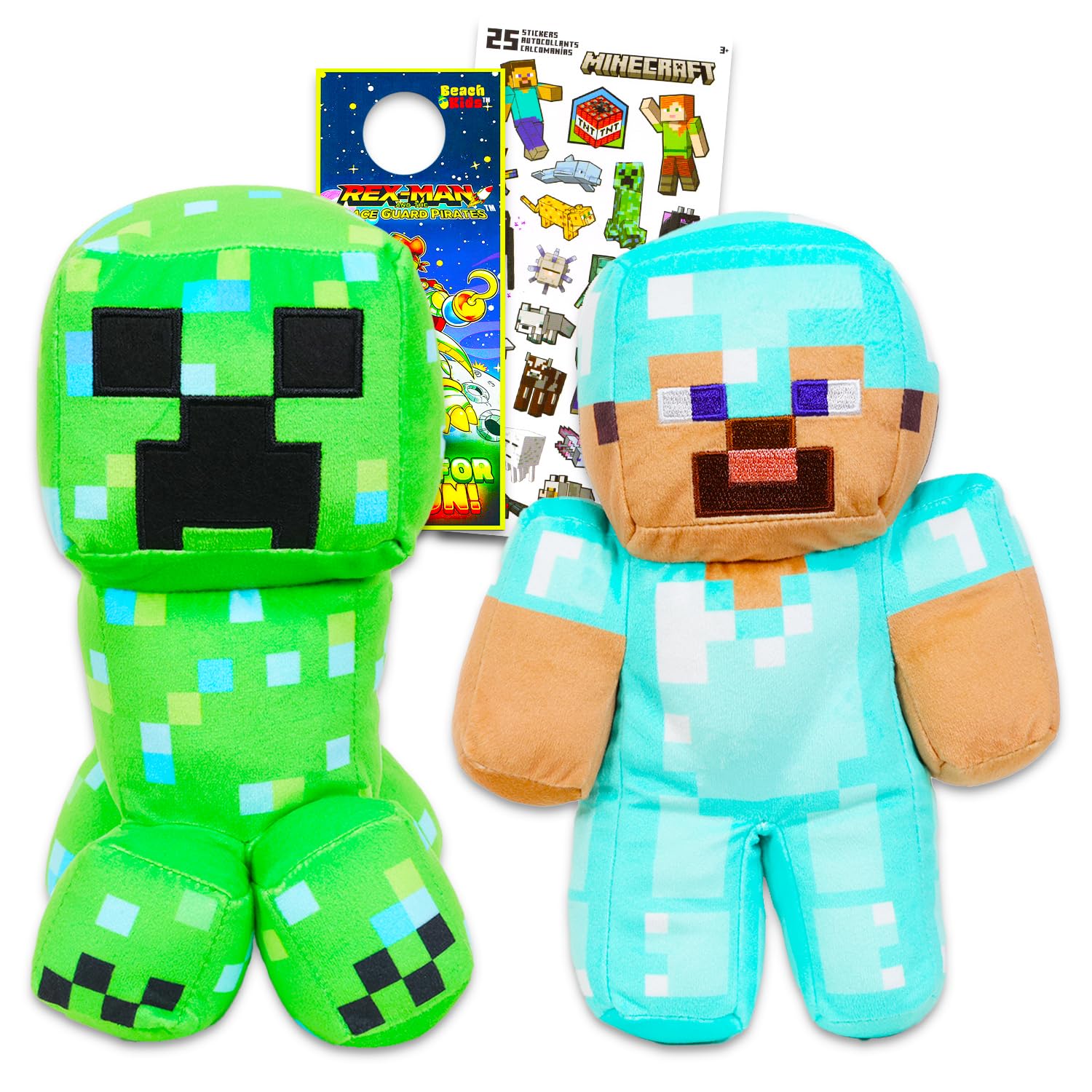 Stuffed Minecraft Ravage Minecraft Stuffed Toys Set - Bundle of Toys with Steve and Charged ...