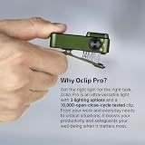 OLIGHT Oclip Pro Olive Clip On Torch 500 Lumens USB-C Rechargeable LED view 2